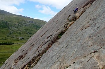 Kirstie on a route
