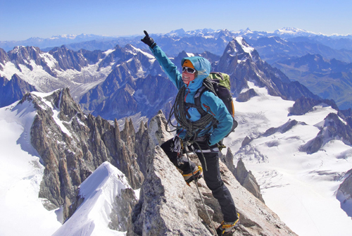 Lou on Mont Maudit in the Alps Lou on Mont Maudit in the Alps