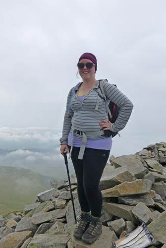 Nicola on the summit of Elidir Fawr Nicola on the summit of Elidir Fawr