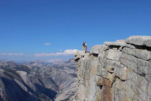 Nicole and husband on Snake Dyke Half Dome Nicole and husband on Snake Dyke Half Dome